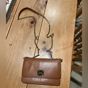 Lauren Ralph Lauren Tan Leather Crossbody Bag